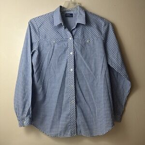 Vintage 70s 80s Koret City Blues Western gingham  Womens Long  L/XL Cottagecore
